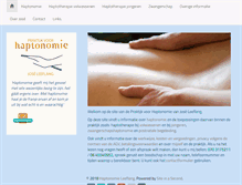 Tablet Screenshot of haptonomieleeflang.nl
